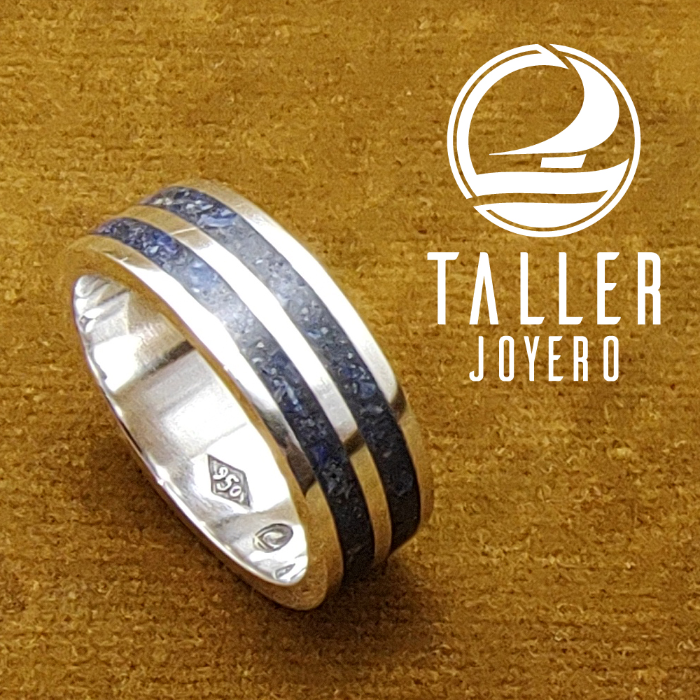 Anillo Doble Lapizlasui 01 -004 tallerjoyero.cl