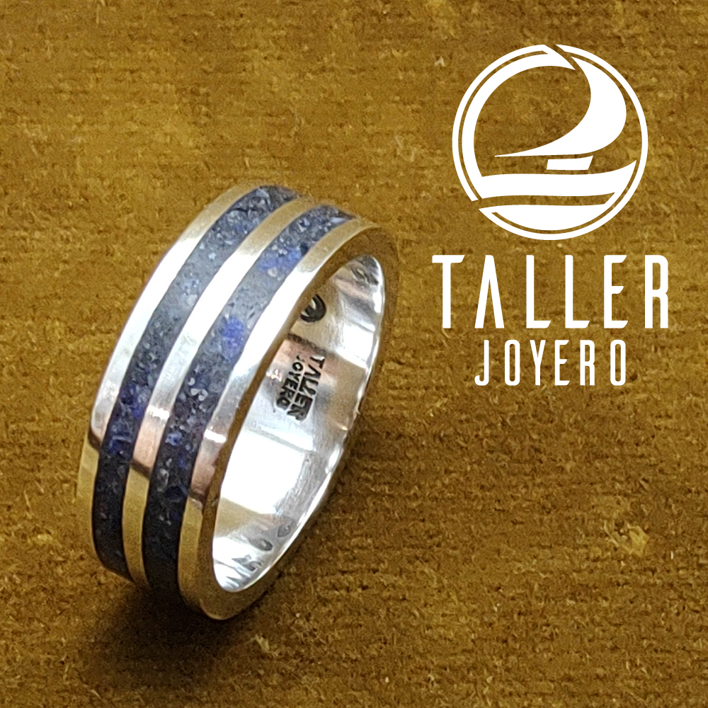 Anillo Doble Lapizlasui 01 -005 tallerjoyero.cl