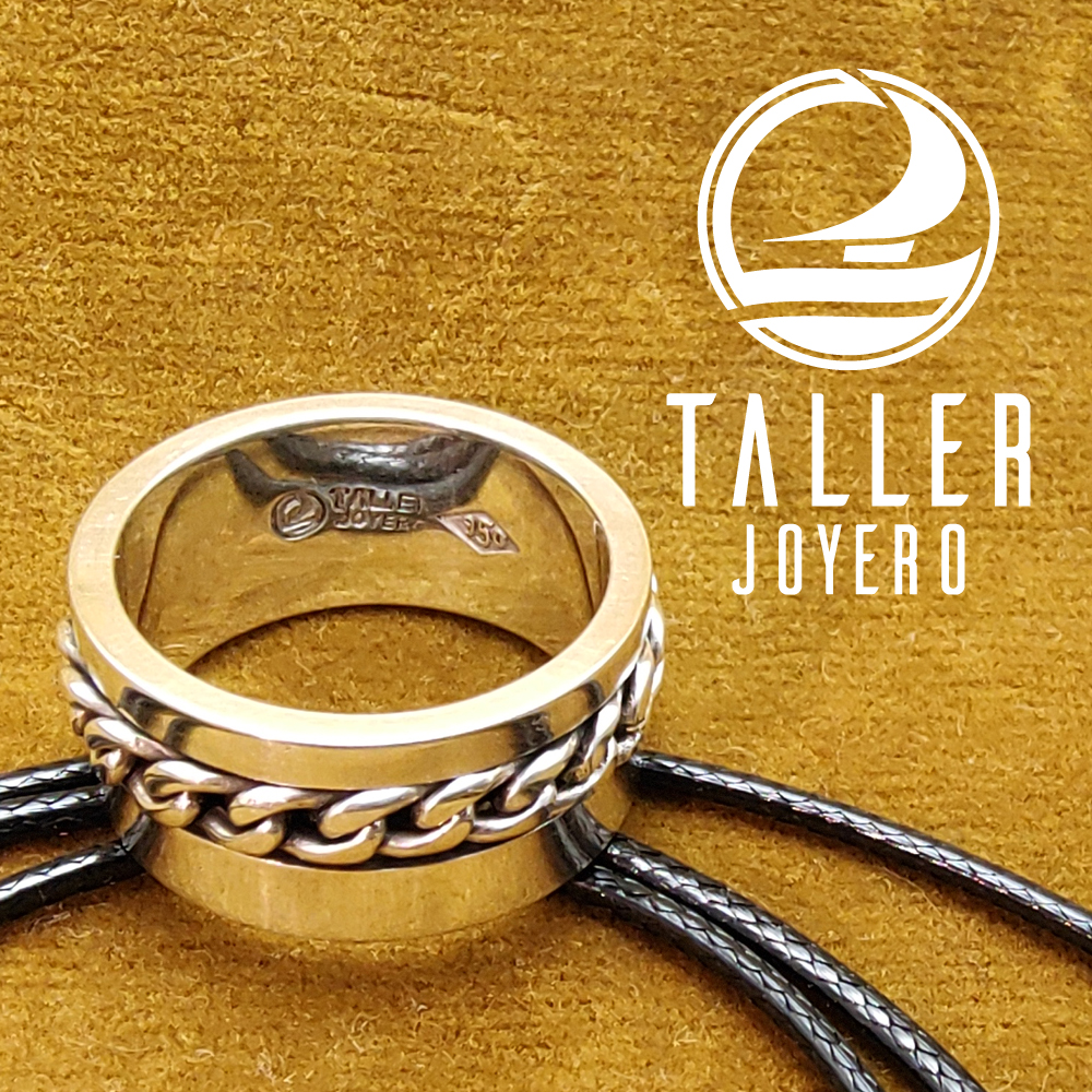 Anillo Grande Cadena 01 -001 tallerjoyero.cl