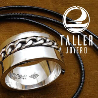 Anillo Grande Cadena 01 -002 tallerjoyero.cl