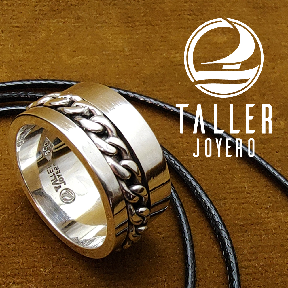 Anillo Grande Cadena 01 -003 tallerjoyero.cl