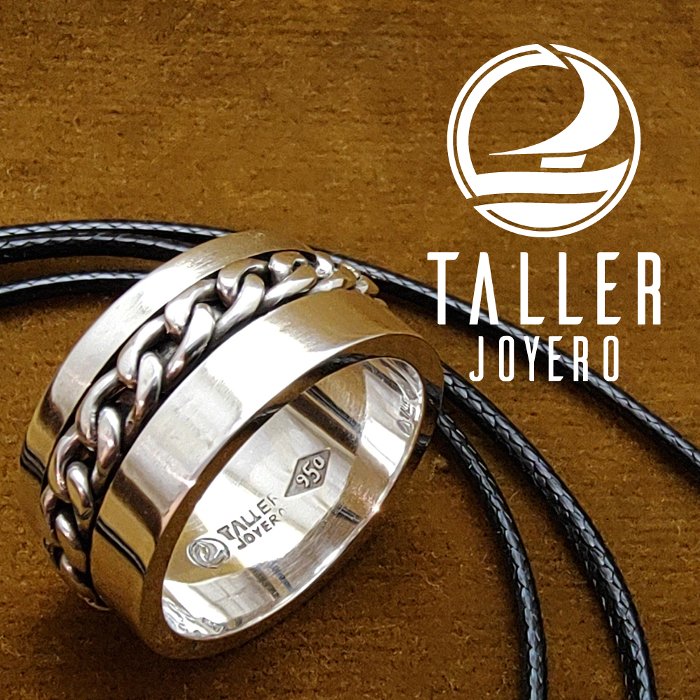 Anillo Grande Cadena 01 -004 tallerjoyero.cl