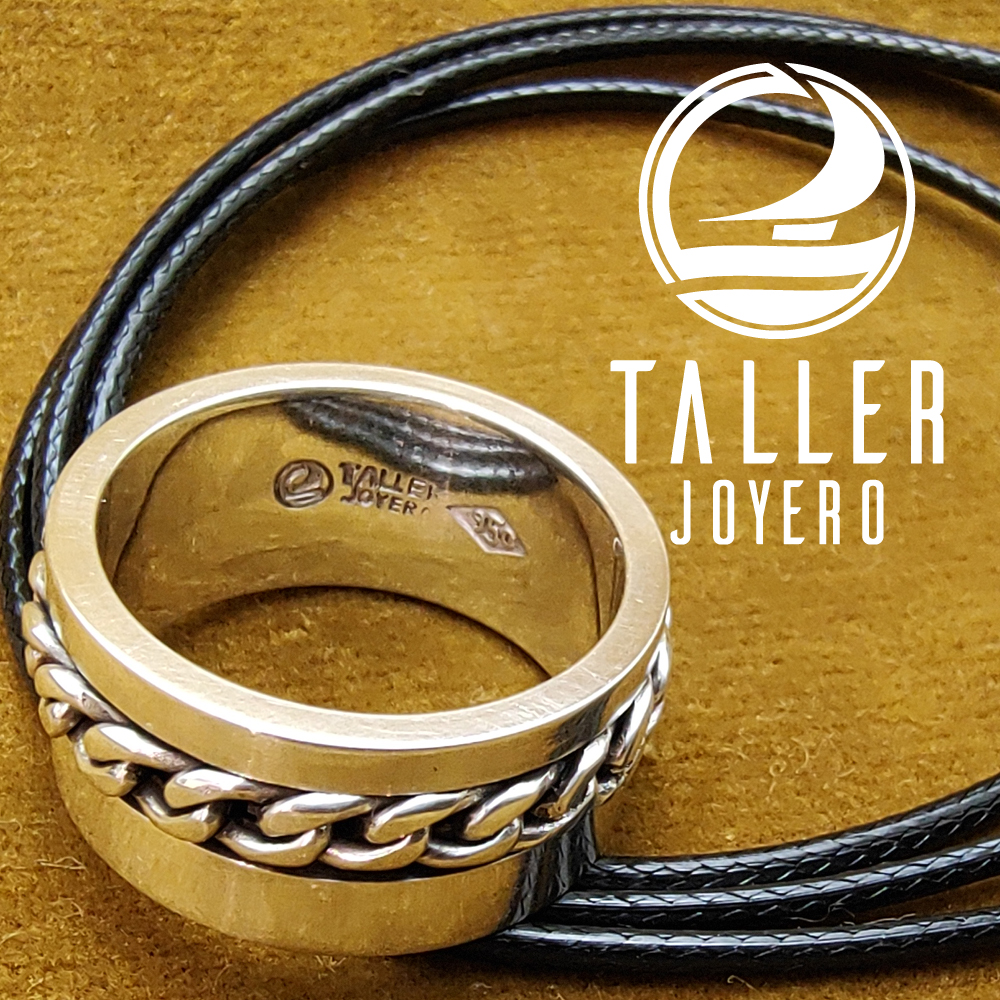 Anillo Grande Cadena 01 -005 tallerjoyero.cl