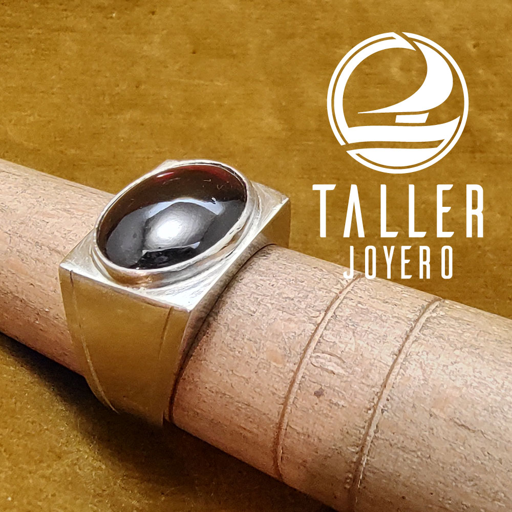 Anillo Sello Con Piedra 03 -001 tallerjoyero