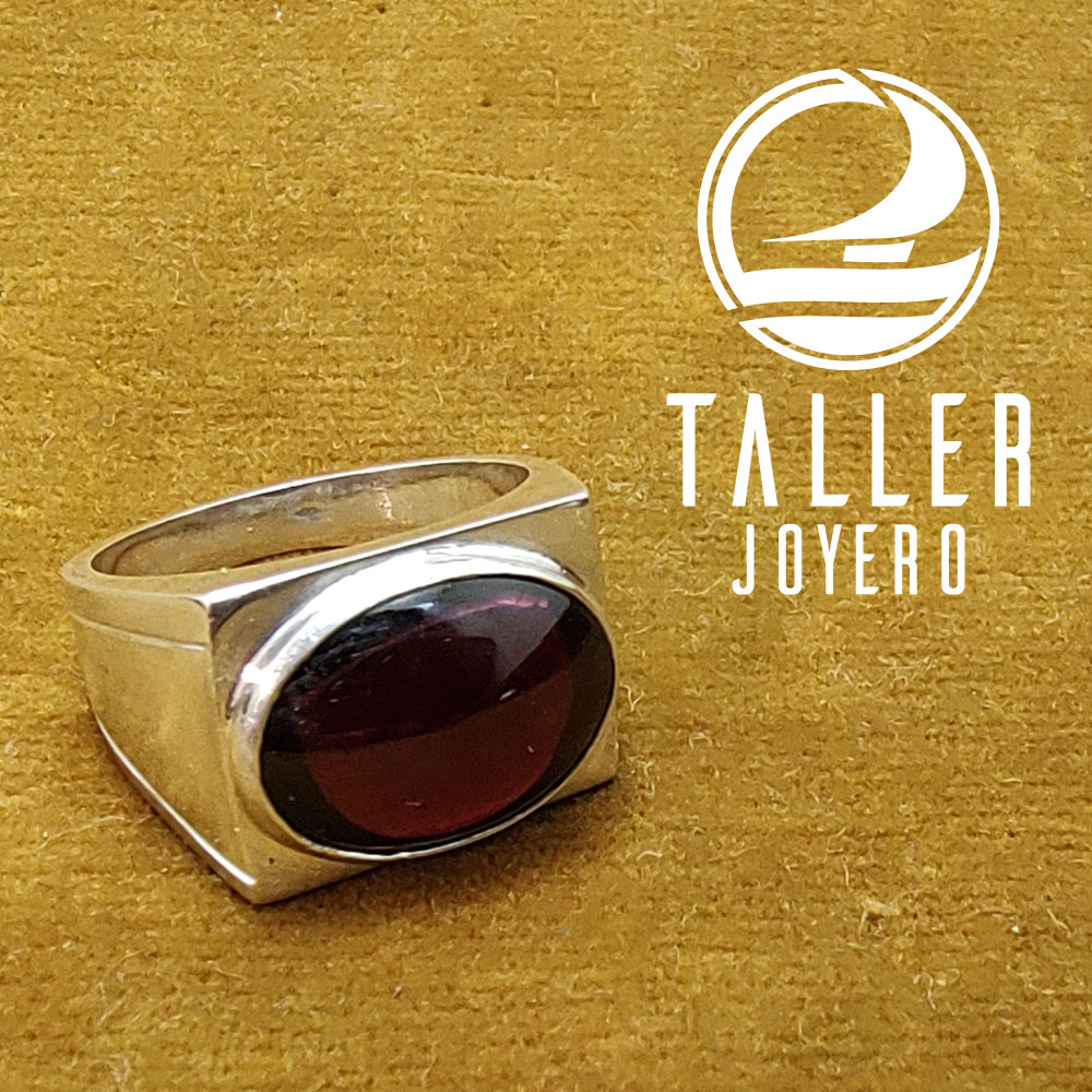 Anillo Sello Con Piedra 04 -001 tallerjoyero