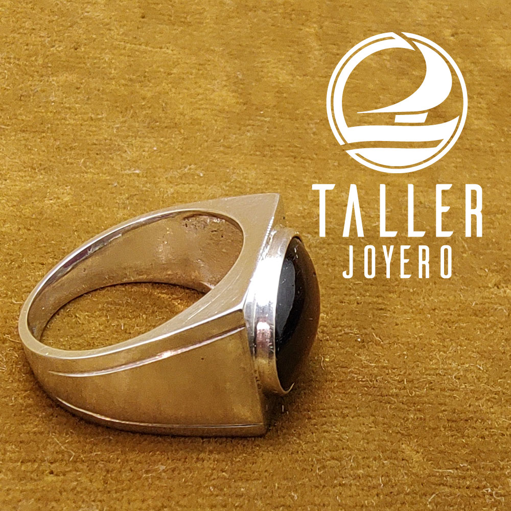 Anillo Sello Con Piedra 05 -001 tallerjoyero