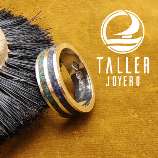 Anillo Doble Piedras 01 -004 tallerjoyero.cl