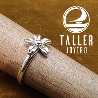 Anillo Plata Flor 01 -004 tallerjoyero.cl