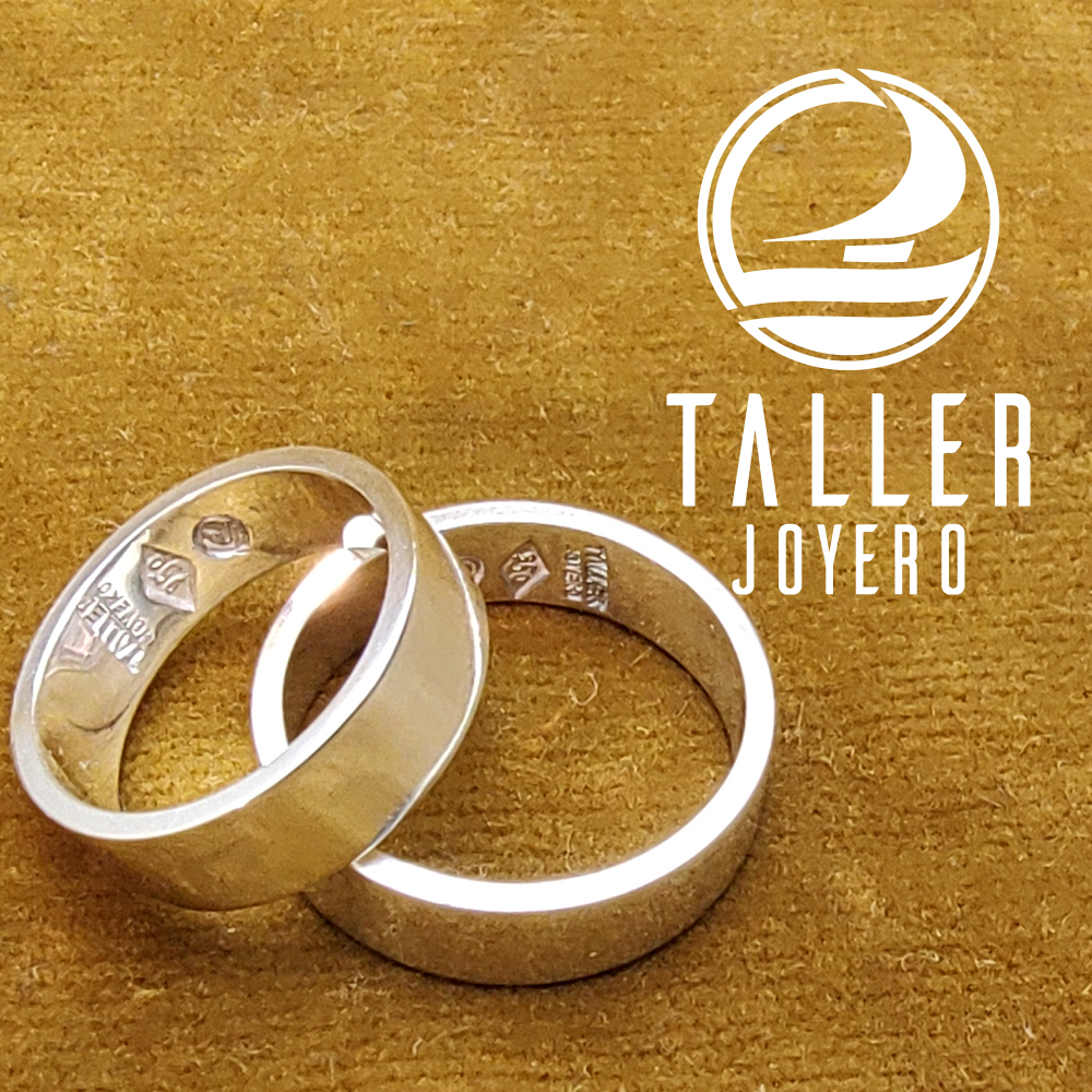 Argollas Plata Diseño 01 -002 tallerjoyero.cl