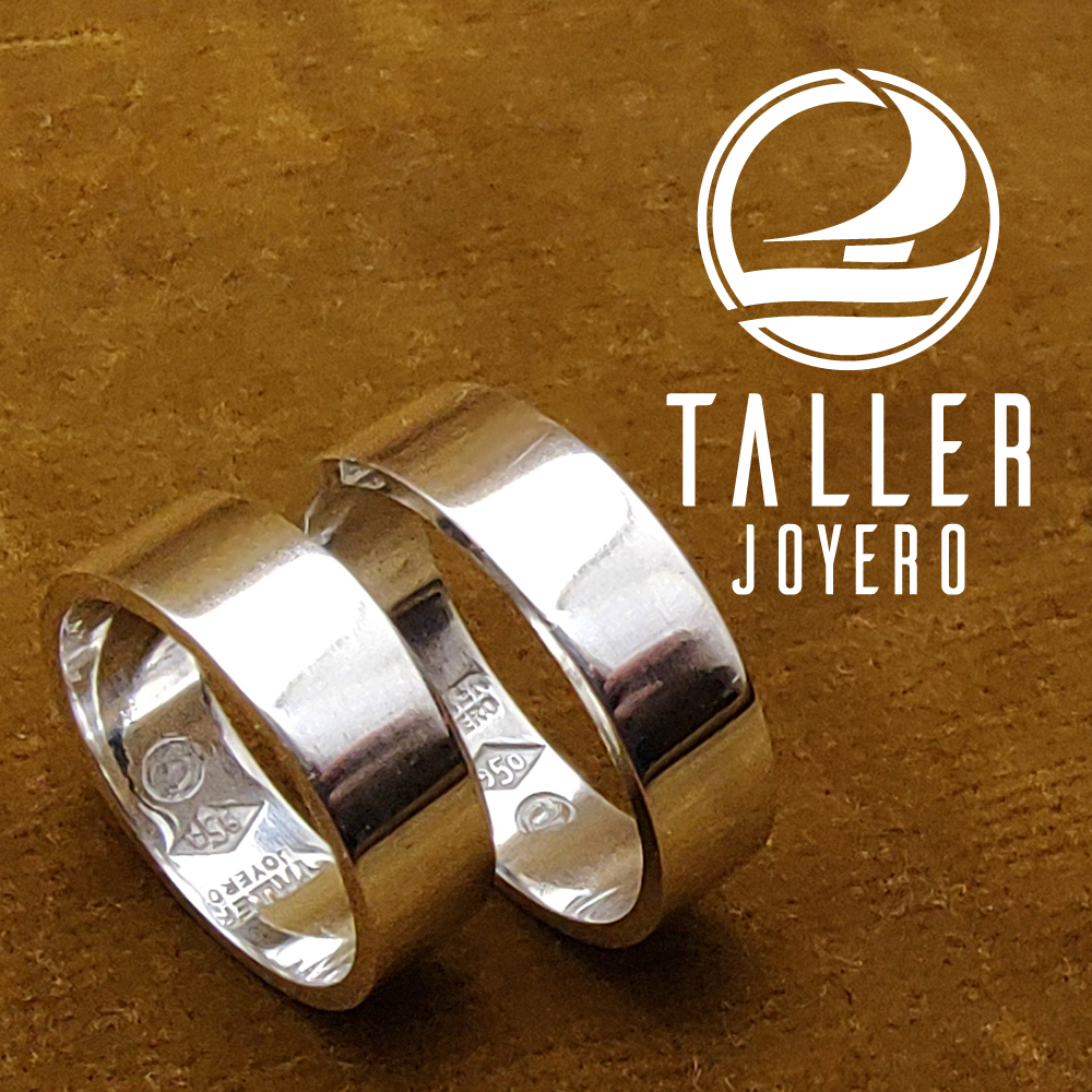 Argollas Plata Diseño 01 -003 tallerjoyero.cl