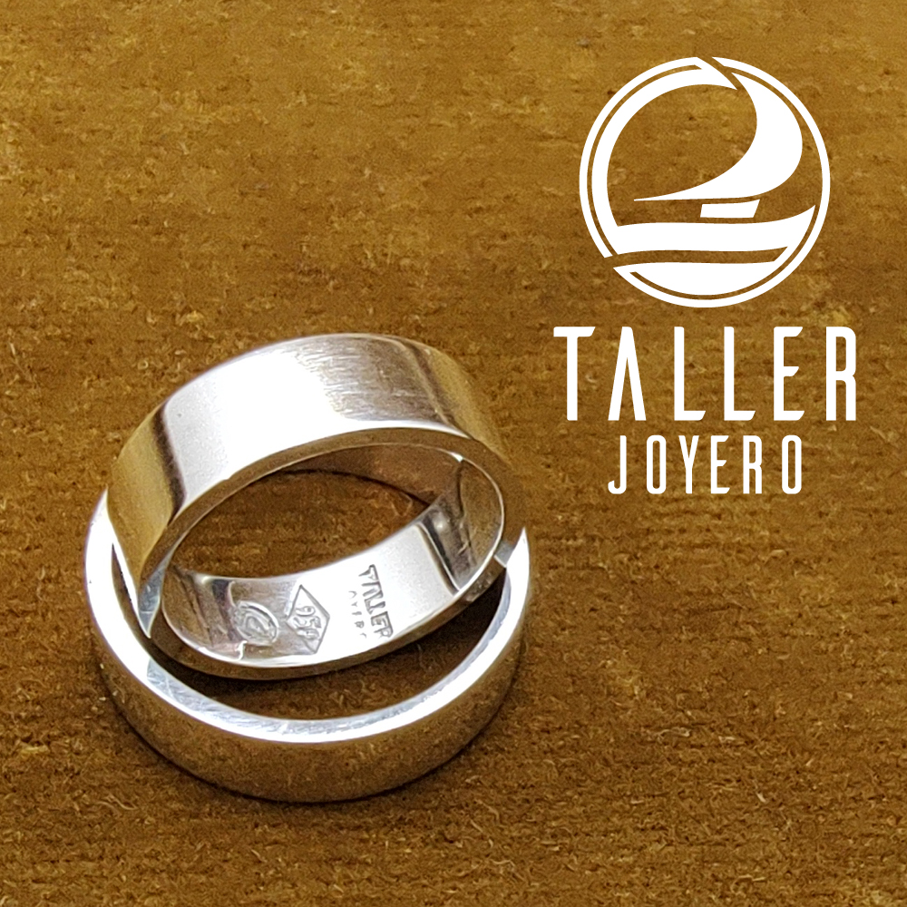 Argollas Plata Diseño 01 -004 tallerjoyero.cl