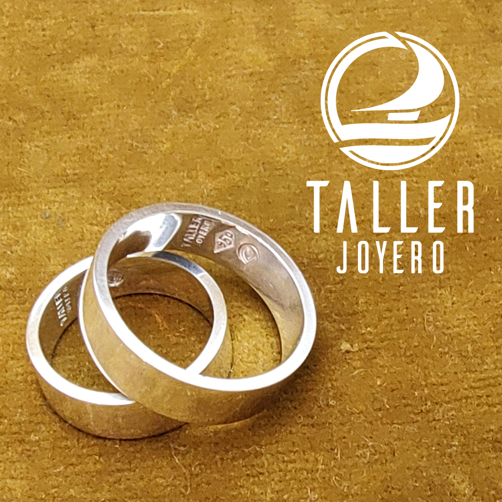 Argollas Plata Diseño 01 -005 tallerjoyero.cl
