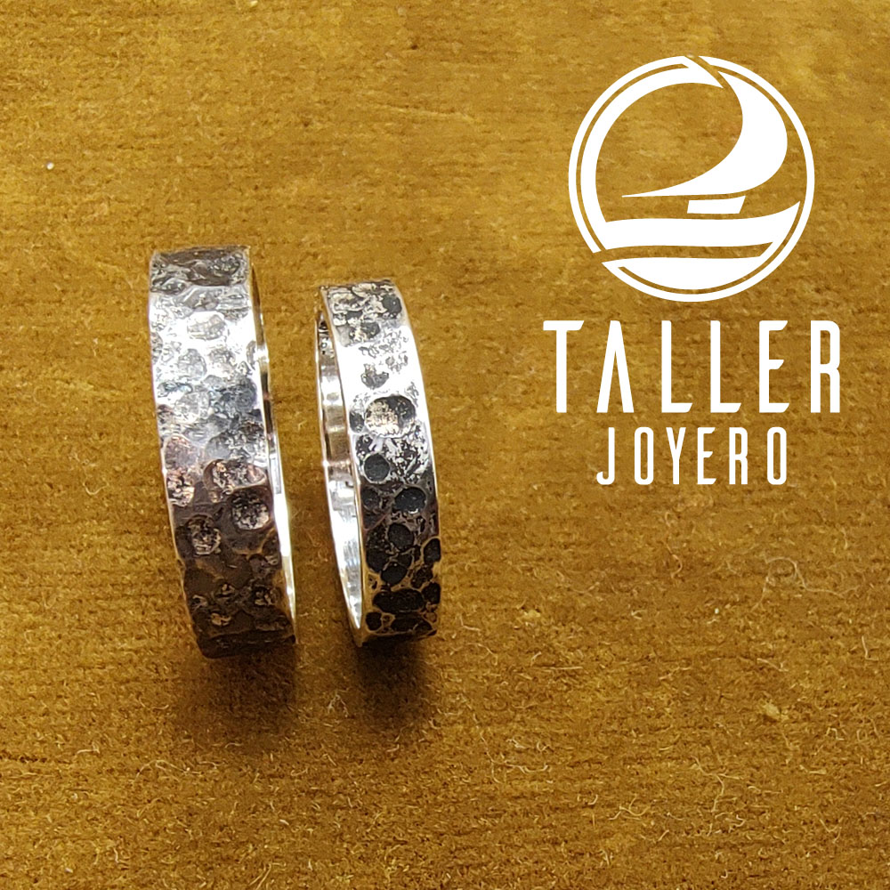 Argollas Plata Diseño 05 -001 tallerjoyero.cl