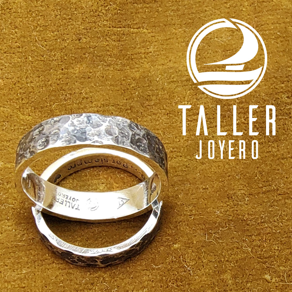 Argollas Plata Diseño 05 -002 tallerjoyero.cl