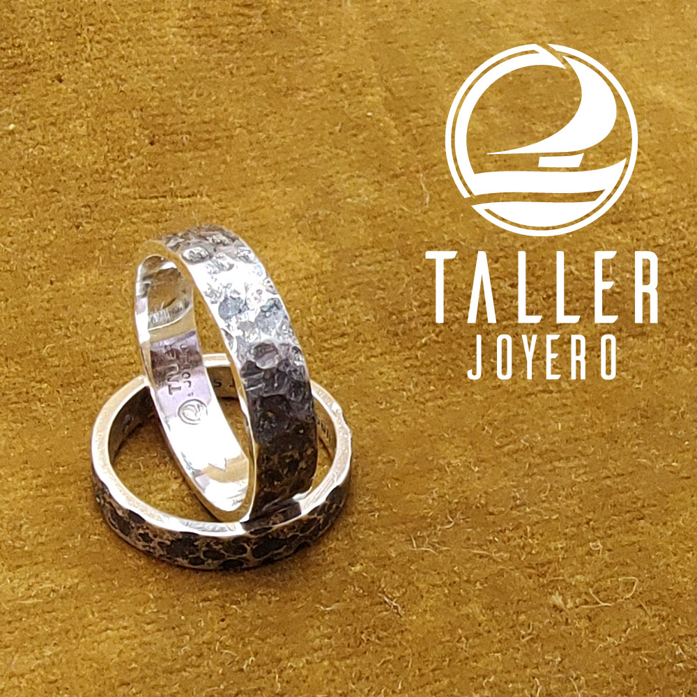 Argollas Plata Diseño 05 -004 tallerjoyero.cl
