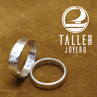 Argollas Plata Diseño 06 -002 tallerjoyero.cl