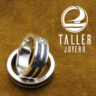 Argollas Plata Lapislazuli 03 -003 tallerjoyero.cl