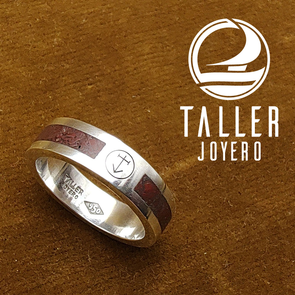 Anillo Jaspe rojo runa 001-001