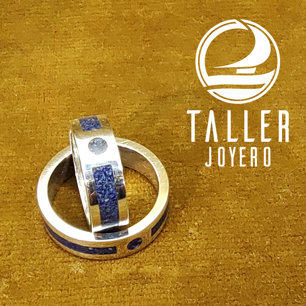 Argollas lapislazuli 03-001