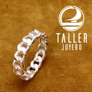 Anillo Diseño Cadena 02 -005 tallerjoyero.cl