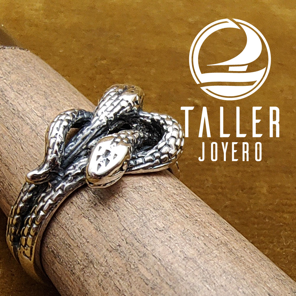 Anillo Diseño Serpiente 02 -003 tallerjoyero.cl