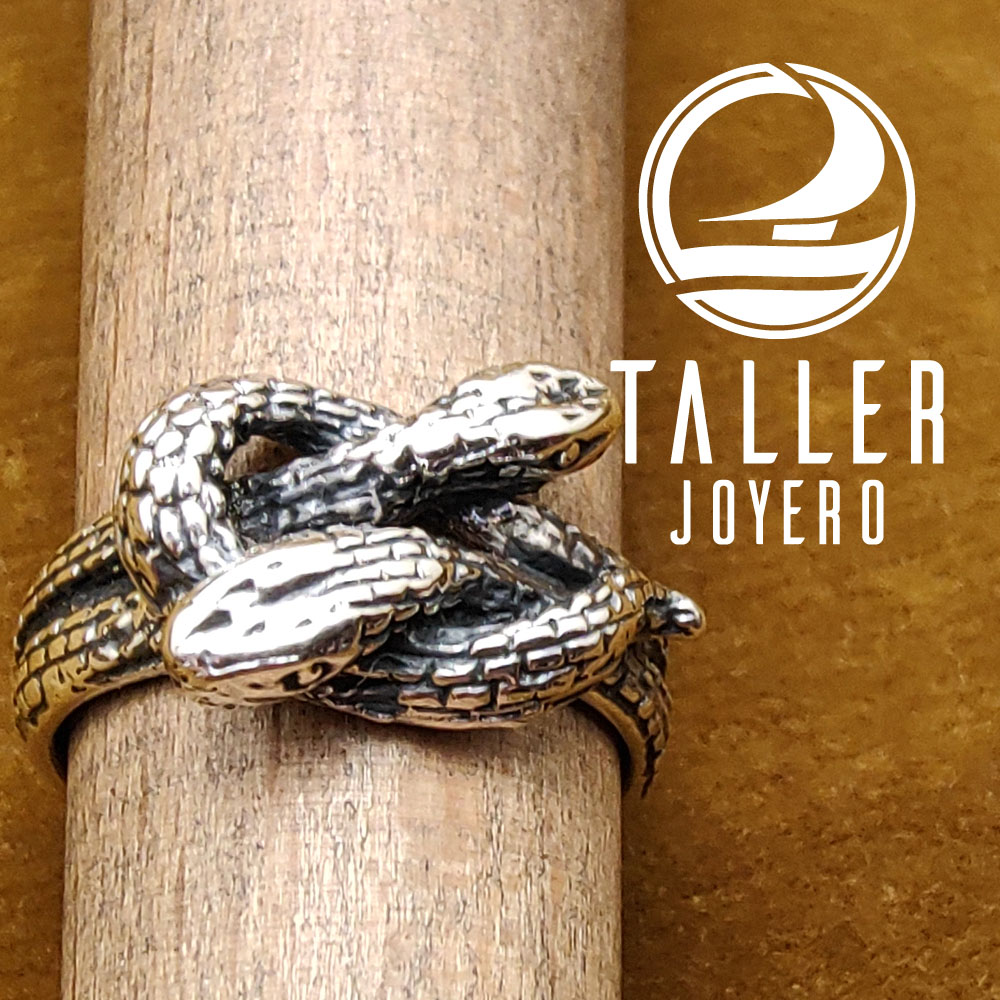 Anillo Diseño Serpiente 02 -005 tallerjoyero.cl
