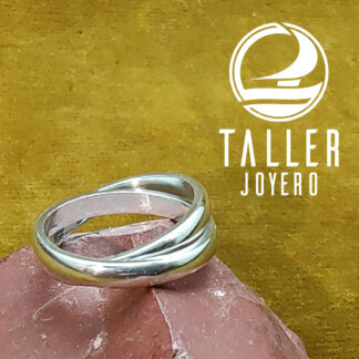 Anillo Doble Argolla 01 -003 tallerjoyero.cl