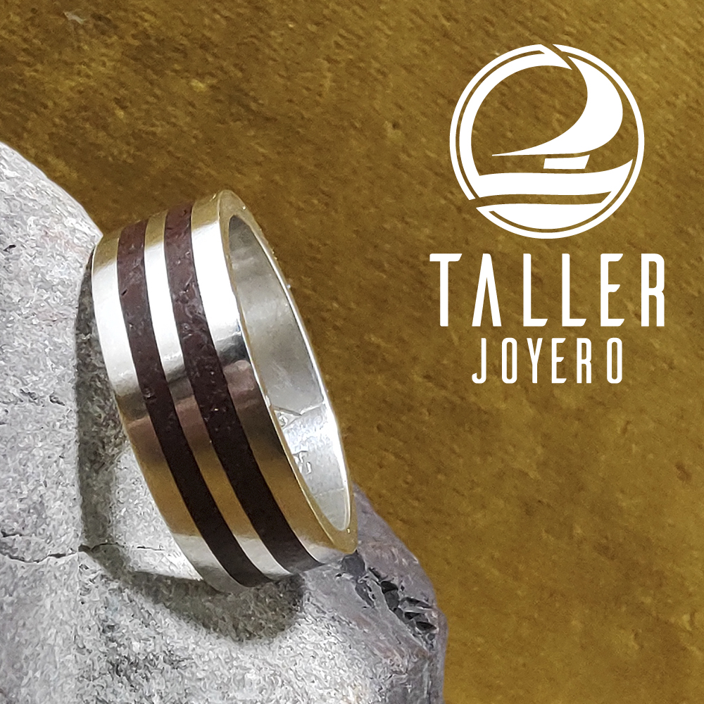 Anillo Doble Jaspe Rojo 01 -003 tallerjoyero