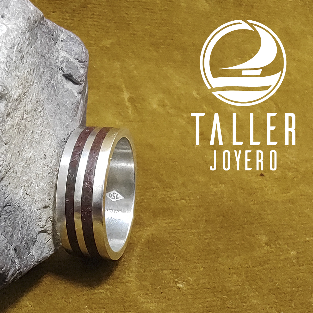Anillo Doble Jaspe Rojo 01 -004 tallerjoyero