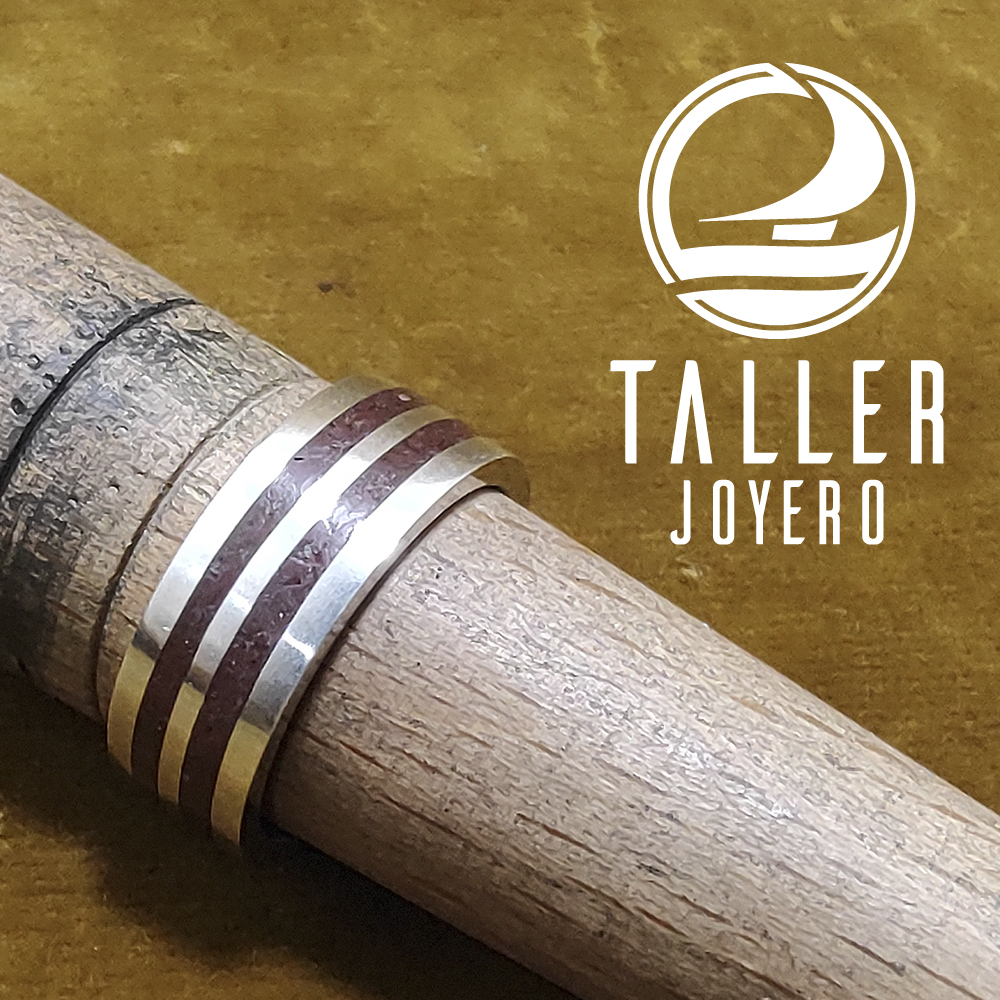 Anillo Doble Jaspe Rojo 01 -005 tallerjoyero