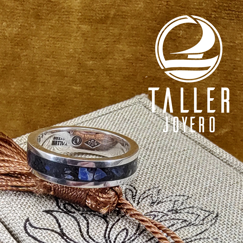 Anillo Dos Piedras 02- 001 tallerjoyero.cl