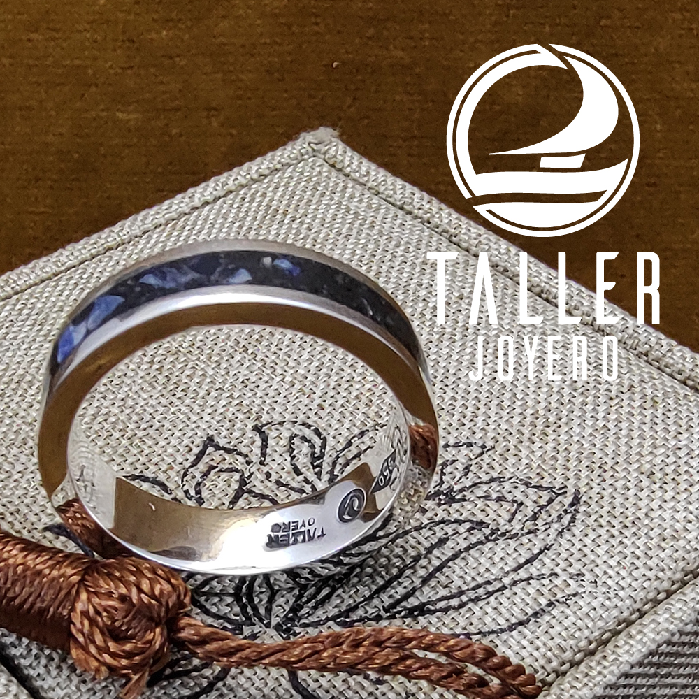 Anillo Dos Piedras 02- 002 tallerjoyero.cl