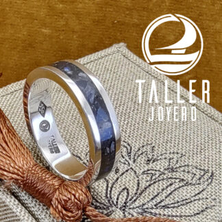 Anillo Dos Piedras 02- 003 tallerjoyero.cl
