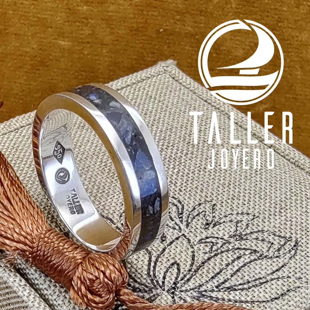 Anillo Dos Piedras 02- 003 tallerjoyero.cl