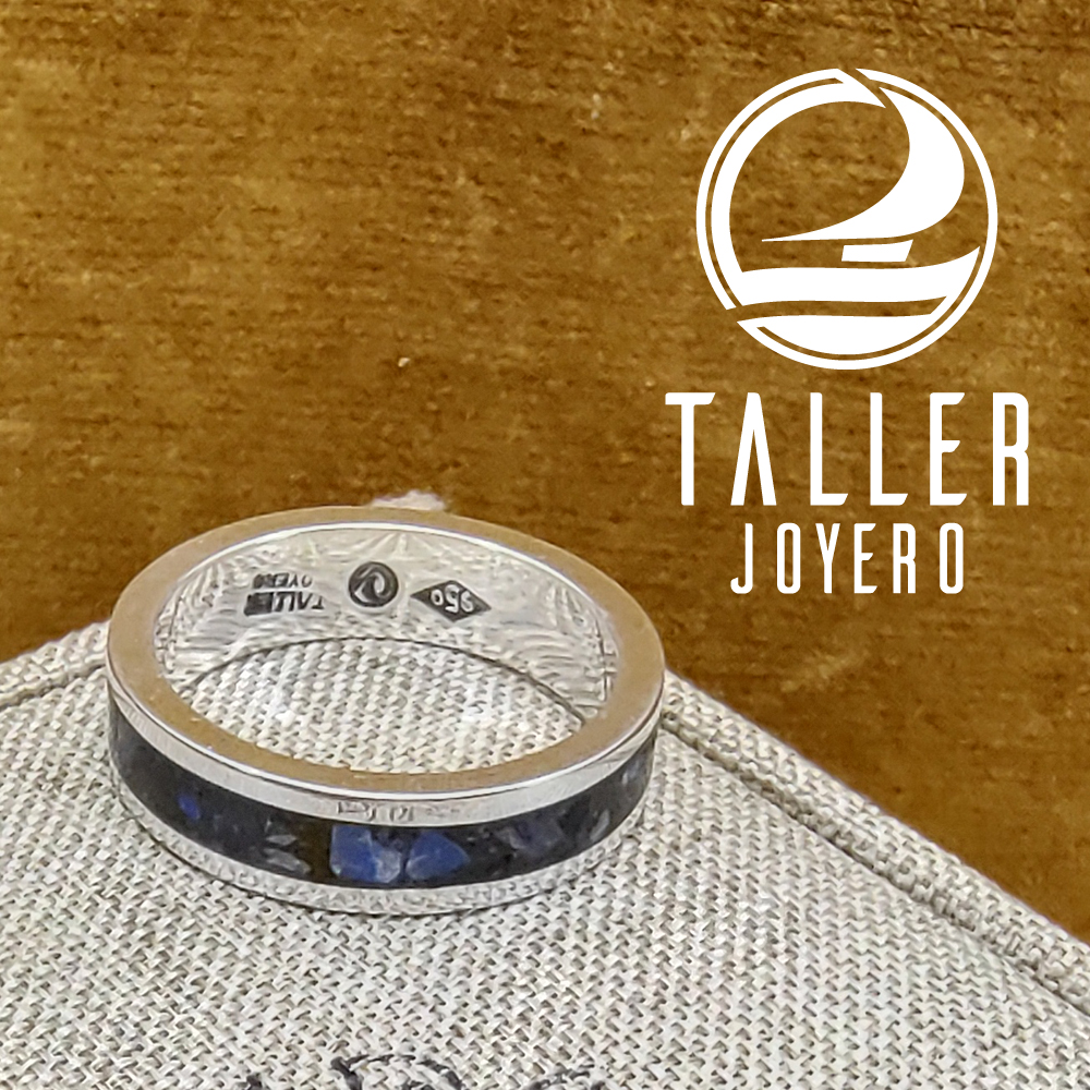 Anillo Dos Piedras 02- 004 tallerjoyero.cl