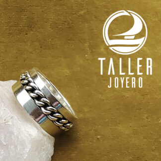 Anillo Grande Cadena 02 -002 tallerjoyero.cl