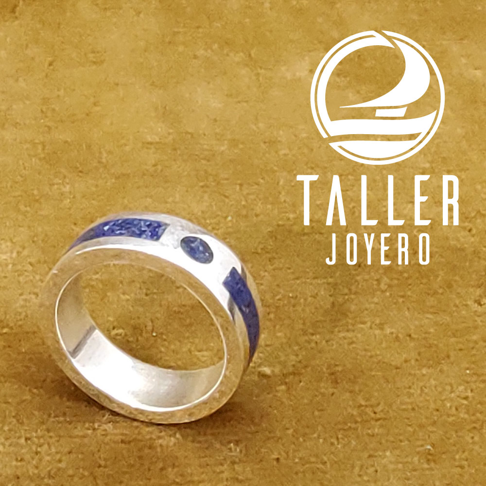 Anillo Lapislazuli Aplicacion 01-001 tallerjoyero.cl