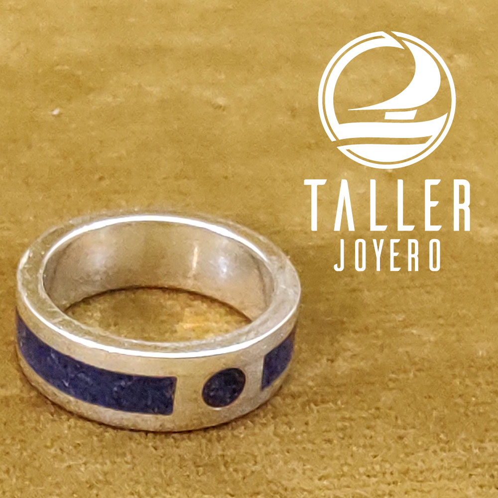 Anillo Lapislazuli Aplicacion 01-003 tallerjoyero.cl