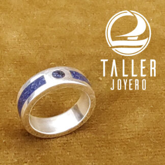 Anillo Lapislazuli Aplicacion 01-004 tallerjoyero.cl