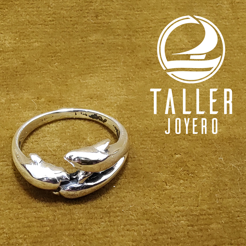 Anillo Plata Delfin 01 -002 tallerjoyero
