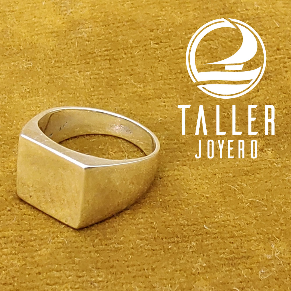 Anillo Sello Cuadrado 02 -002 tallerjoyero.cl