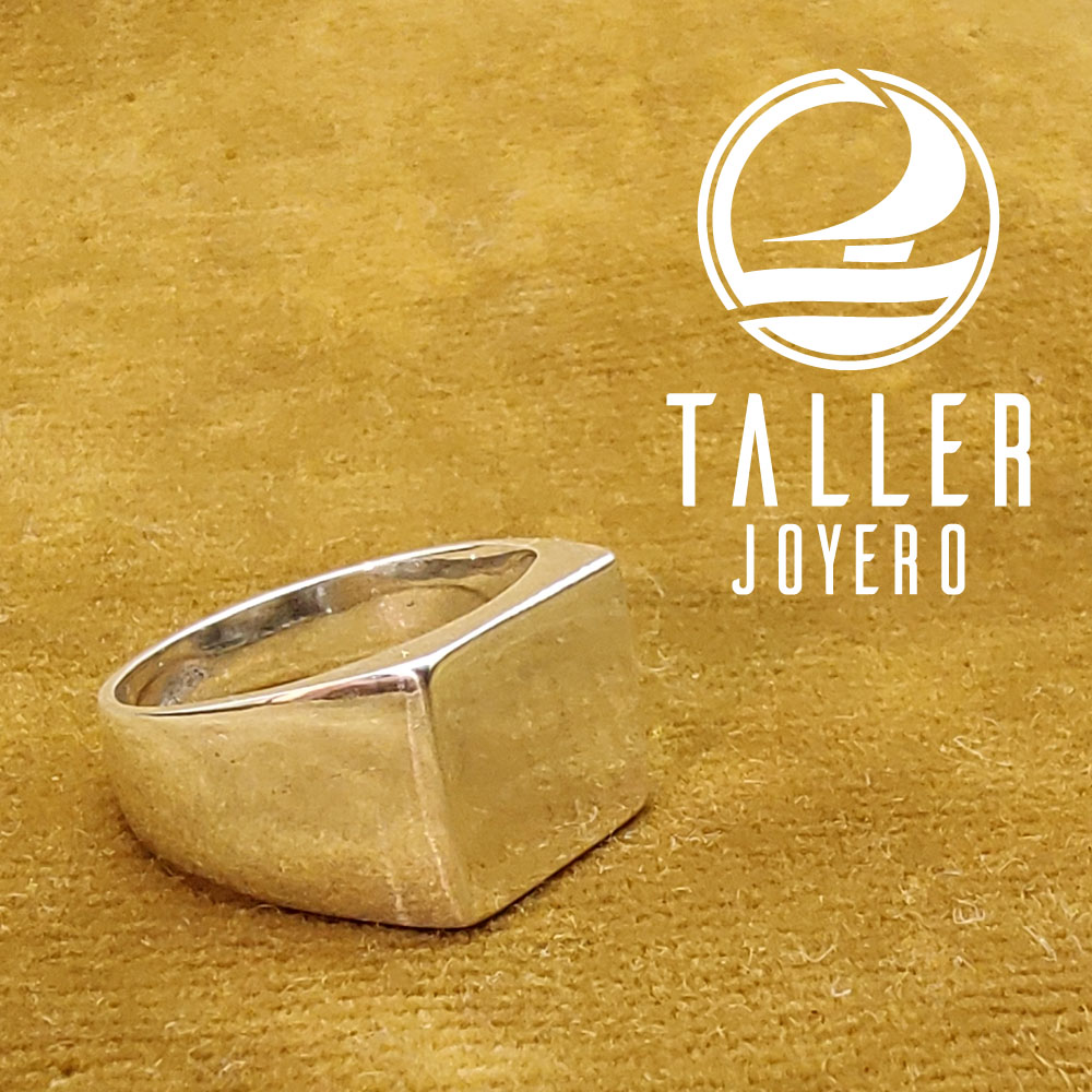 Anillo Sello Cuadrado 02 -003 tallerjoyero.cl
