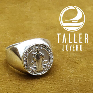 Anillo Sello San Benito 01 -001 tallerjoyero.cl