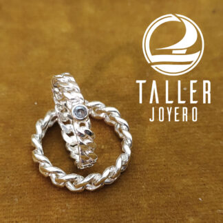 Argollas Plata Diseño 07 -002 tallerjoyero.cl