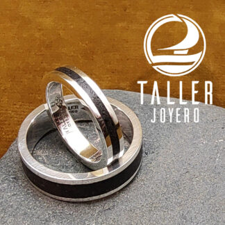 Argollas Plata Onix 01 -001 tallerjoyero.cl