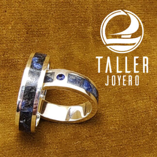 Argollas Plata Piedras 01 -002 tallerjoyero.cl