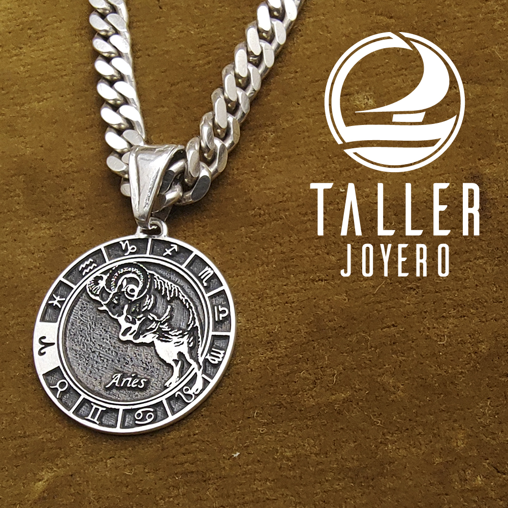 Medalla Plata Aries 01 -004 tallerjoyero.cl