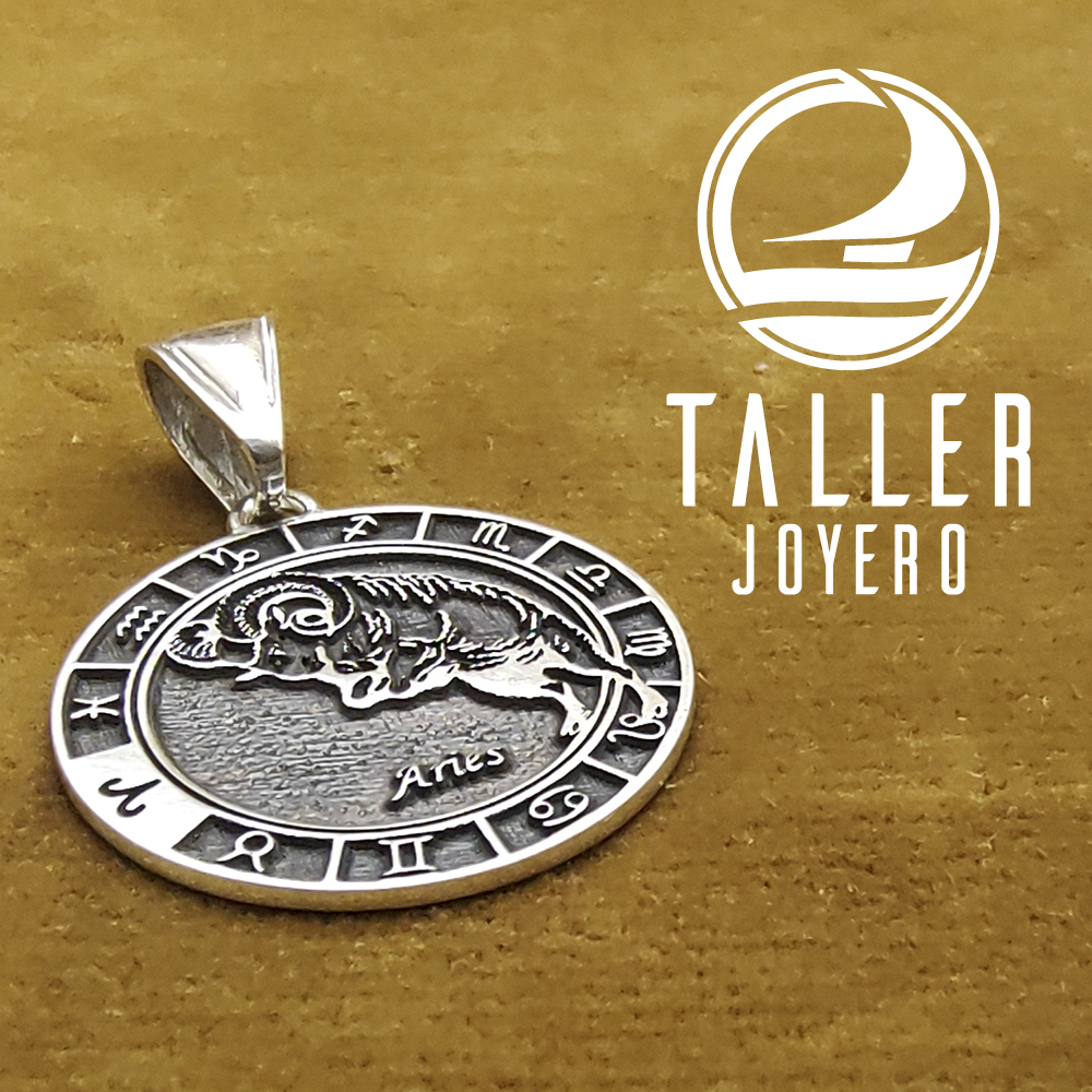 Medalla Plata Aries 01 -005 tallerjoyero.cl