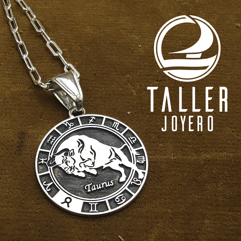 Medalla Plata Tauro 01 -002 tallerjoyero.cl
