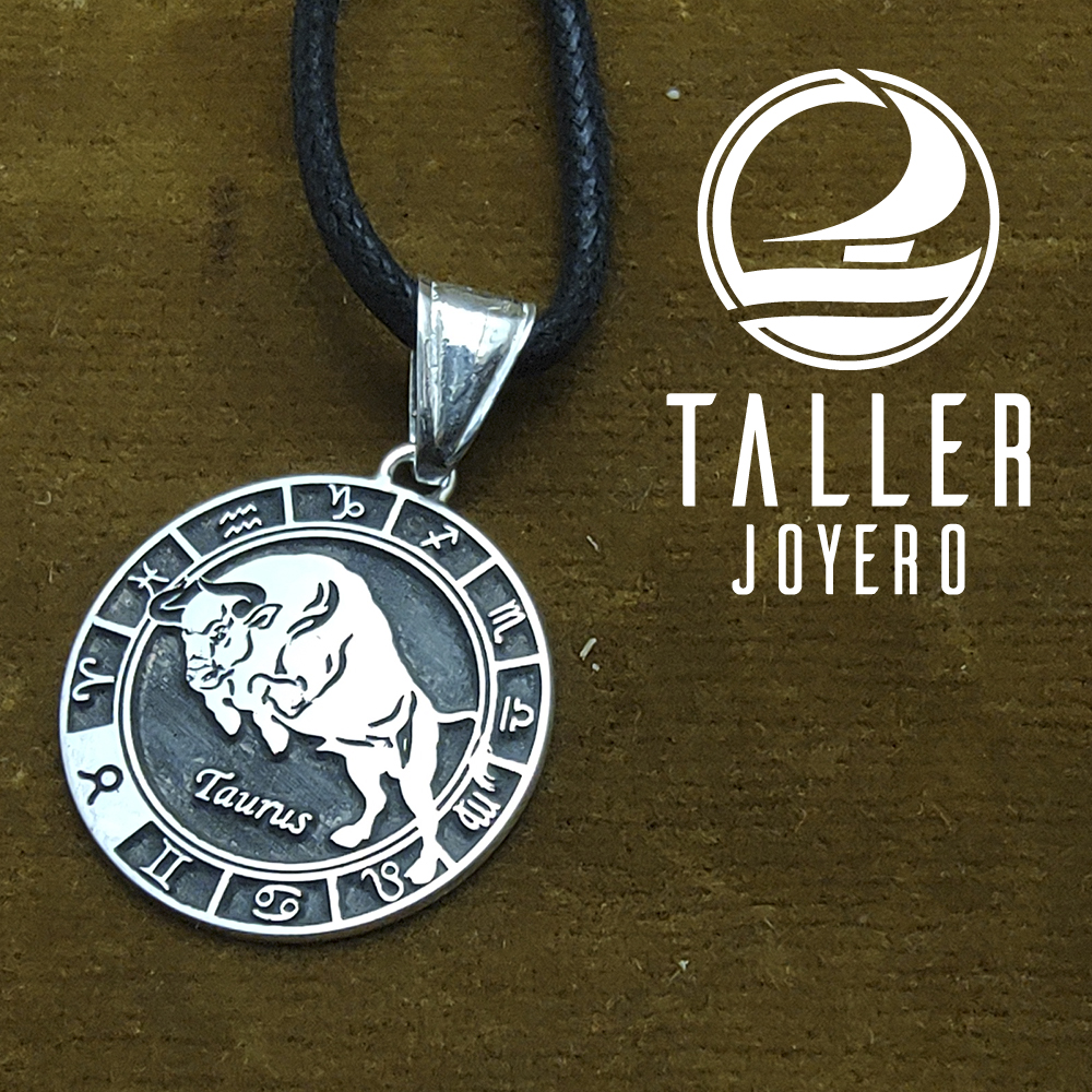 Medalla Plata Tauro 01 -003 tallerjoyero.cl